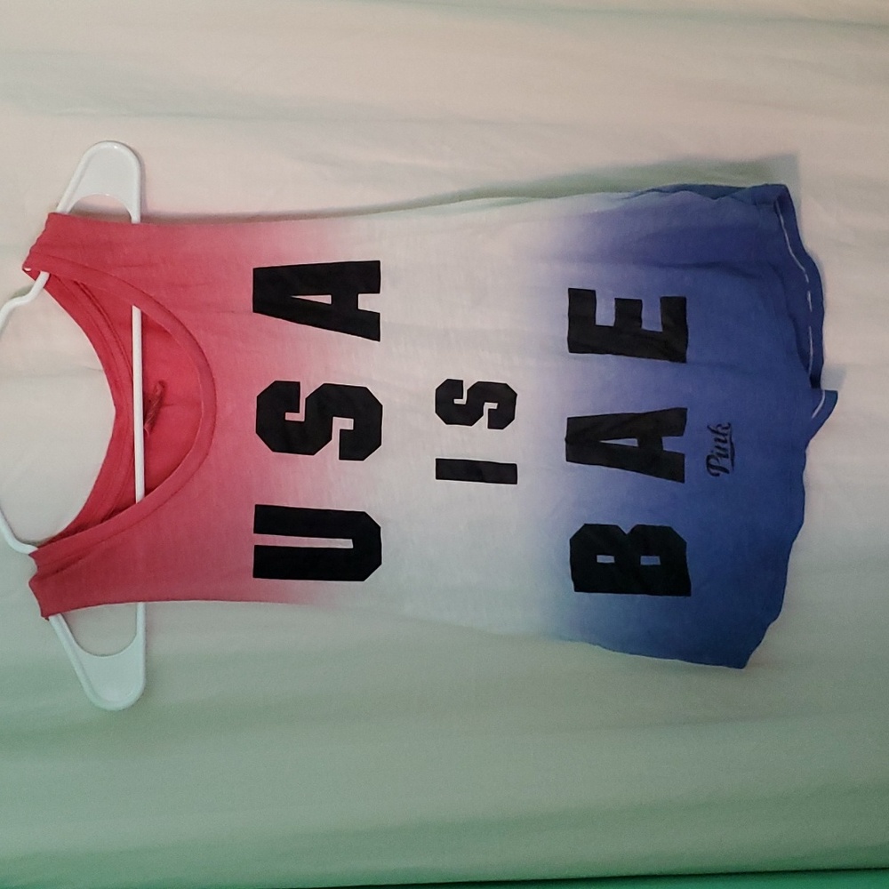 USA is Bae Pink tank top
